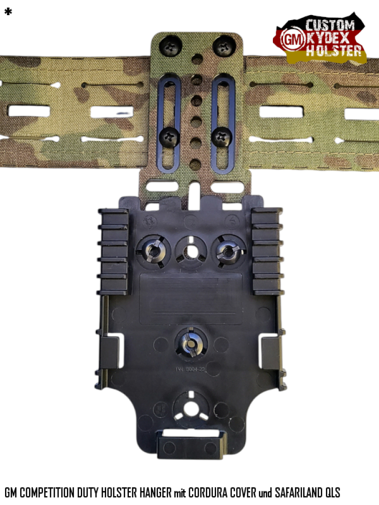 Preview: GM Competition Duty Holster Hanger am Templars Gear Gürtel mit Safariland QLS